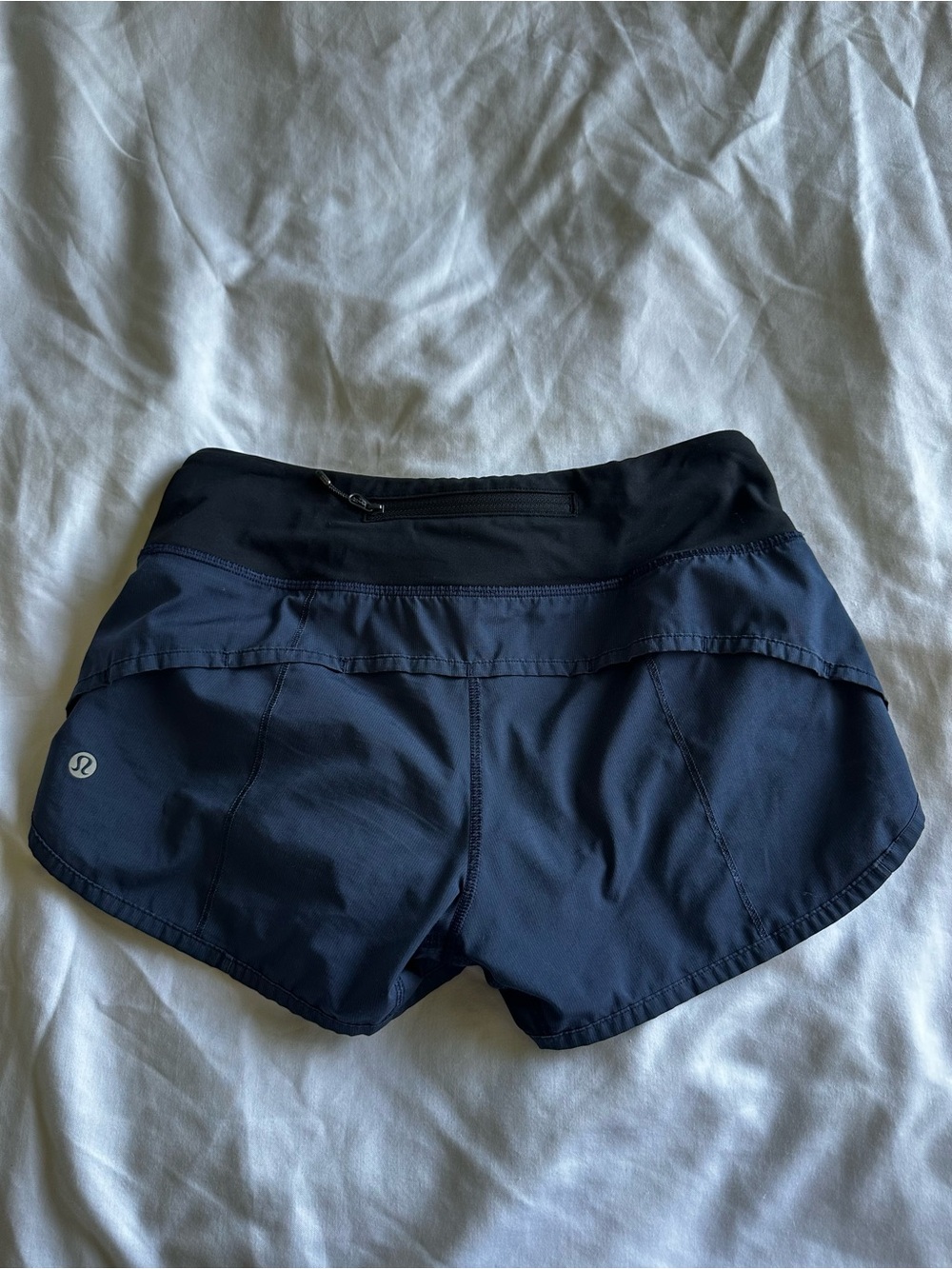 Lululemon Speed Up Low Rise Lined Short 2.5" Navy/Black